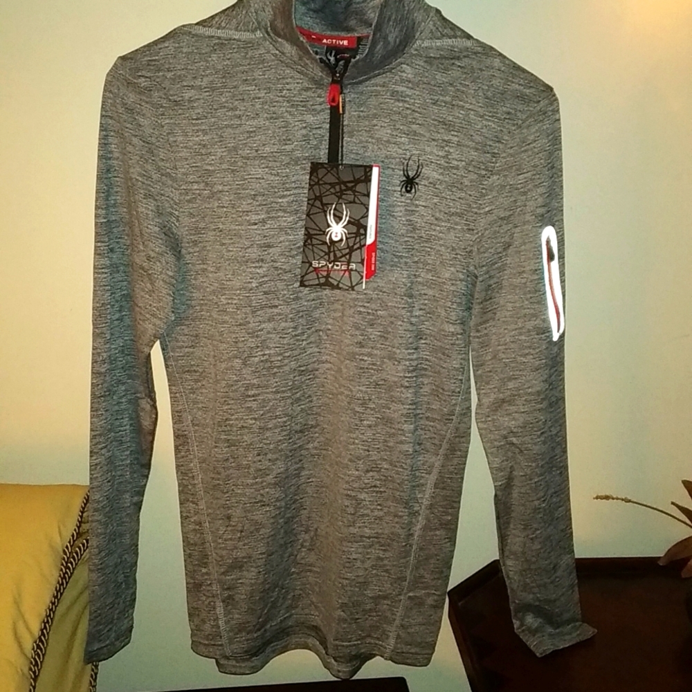 NWT Men's SPYDER  ACTIVE long sleeve shirt... %91 polyester %9 spandex..